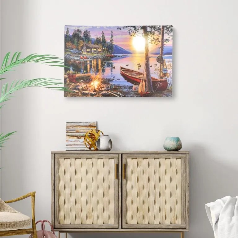 Obraz na ścianę Sunset Canada, 4 LED, 40 x 60 cm