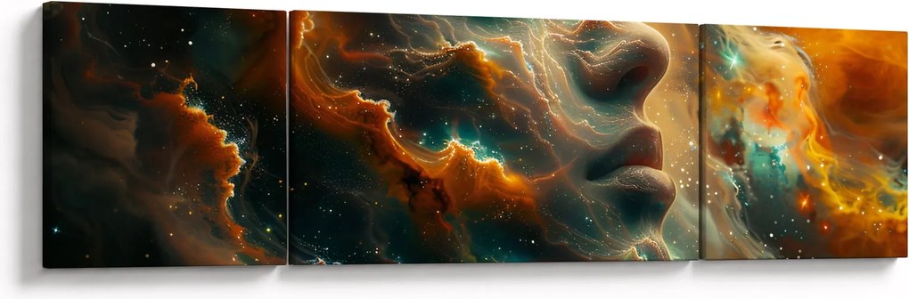 Obraz - Twarz w kosmosie (170x50 cm)