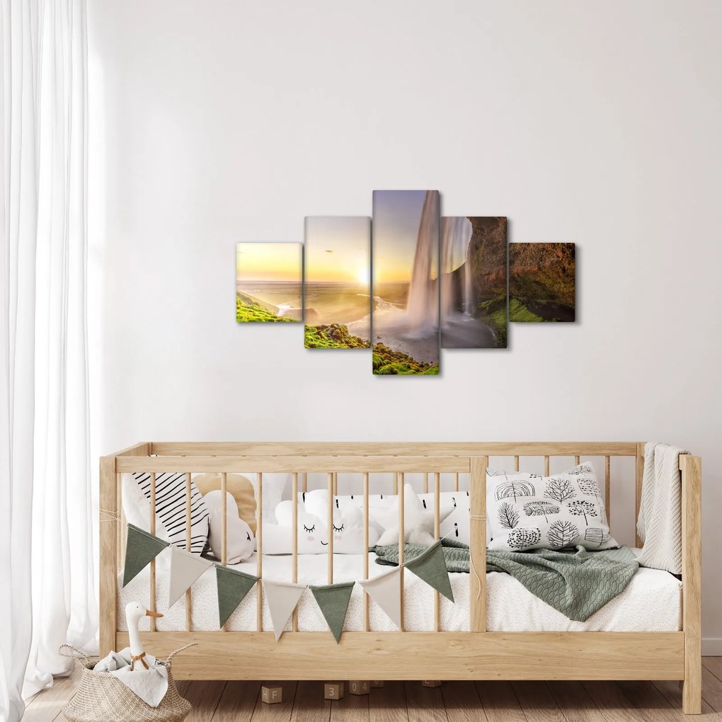 Obraz - Seljalandsfoss od tyłu jaskini (125x70 cm)