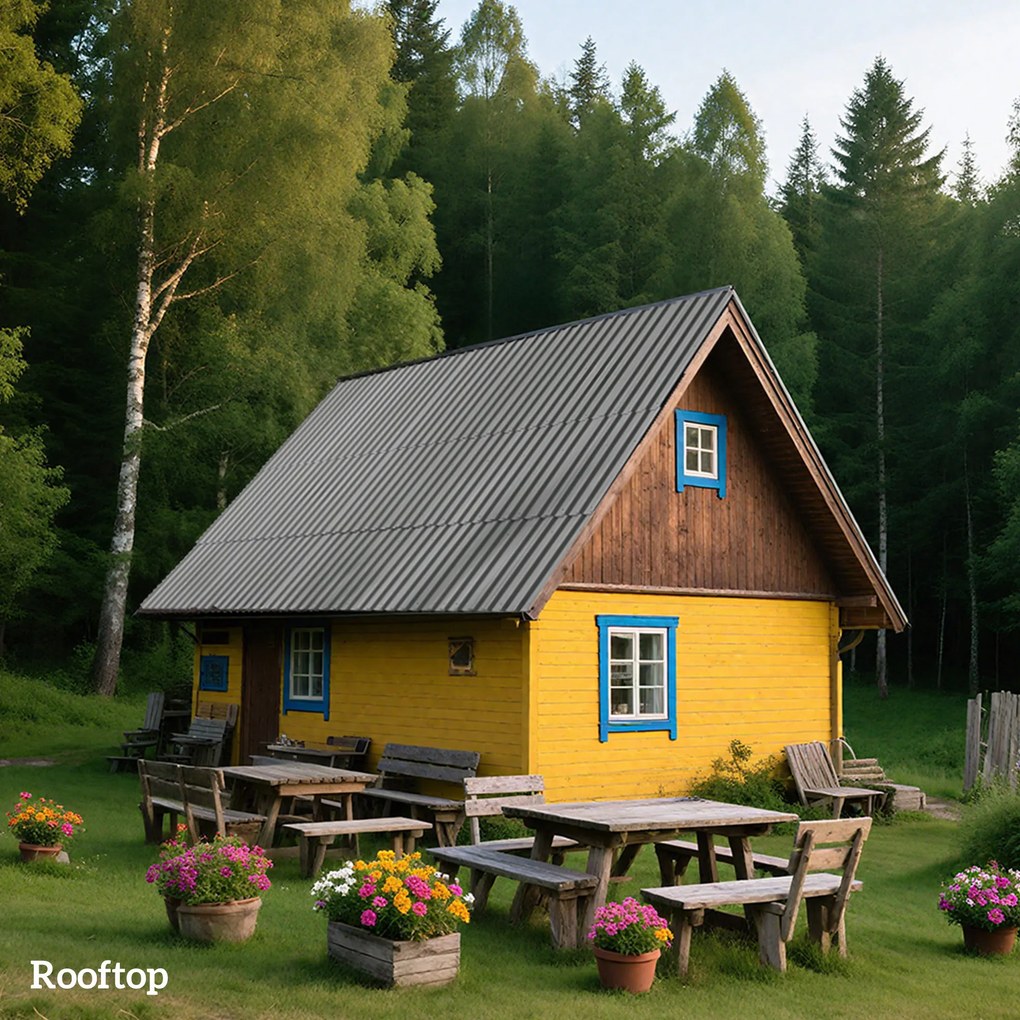 Outsunny 12 szt. blach trapezowych 129x45cm 7m² ocynkowana blacha dachowa 0,25 mm odporna na warunki atmosferyczne Jasnoszary | Aosom PL