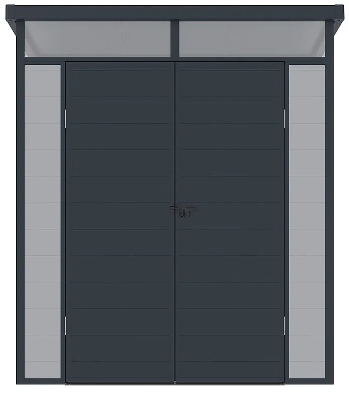 Schowek ogrodowy z szarej żywicy 3,65 m² z podłogą - MINARO