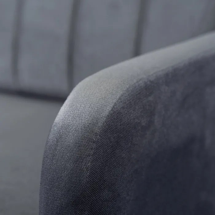 Sofa Rozkładana z Funkcją Spania LUMO Dwuosobowa Szara Nowoczesna do Salonu