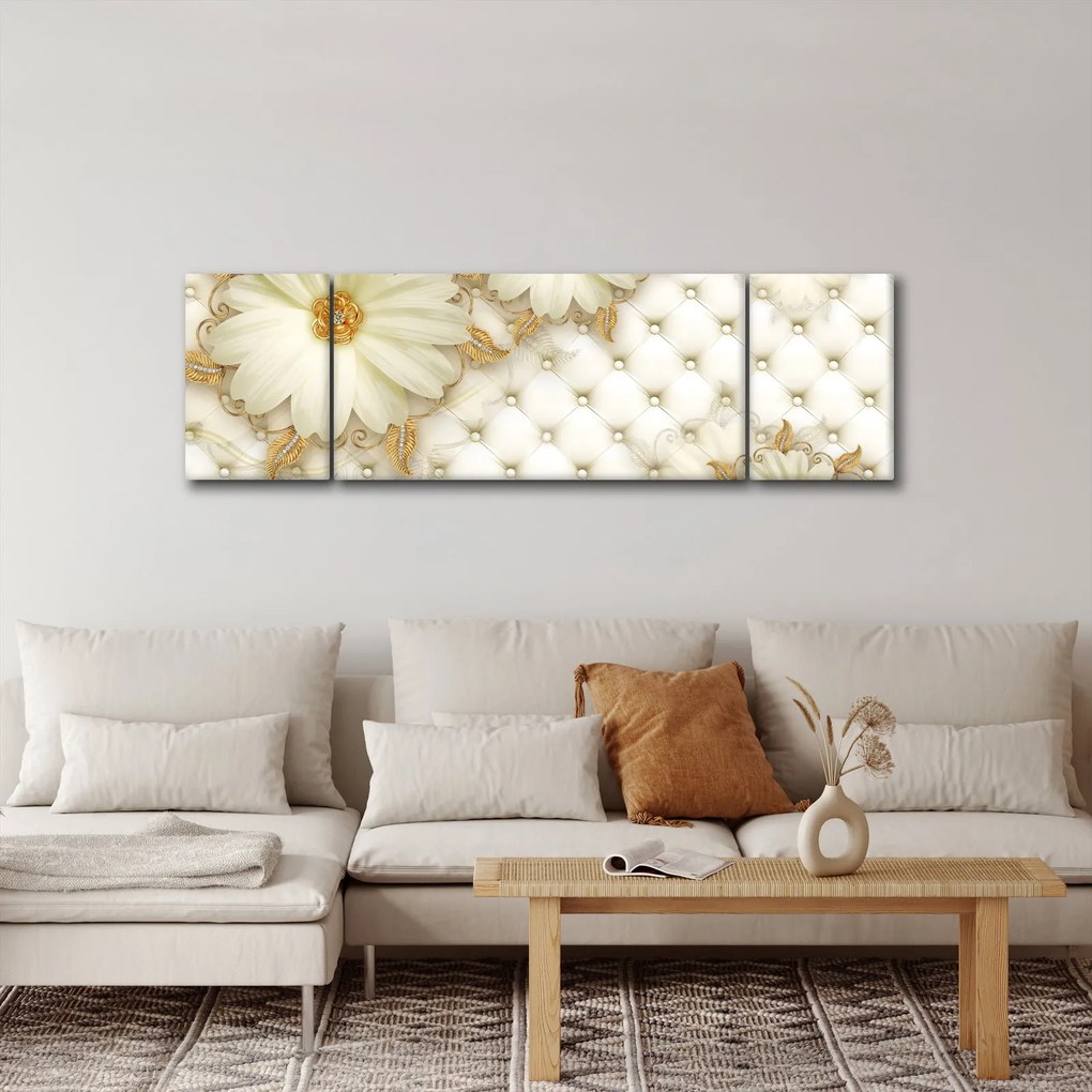 Obraz - Złoty kolaż (170x50 cm)