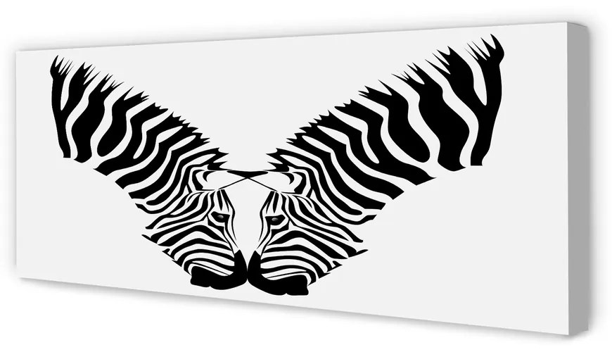 Obraz na płótnie Odbicie lustrzane zebra