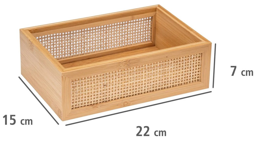 Taca na kosmetki ALLEGRE BAMBOO, 22 x 7 x 15 cm, WENKO