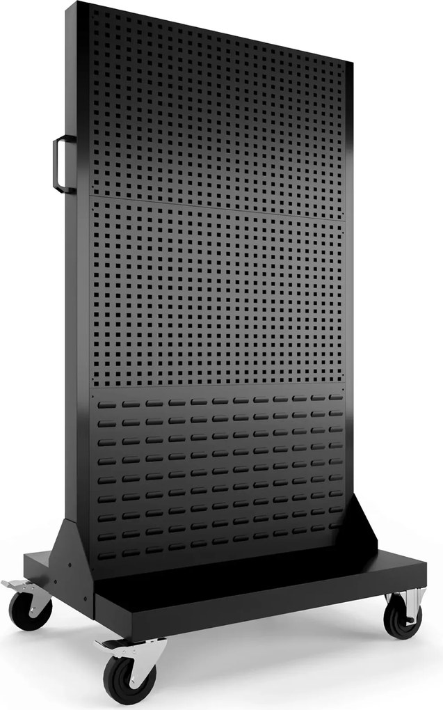 Perforowana ścianka narzędziowa Mariusz All Black 96,5x61x155,5 cm czarna