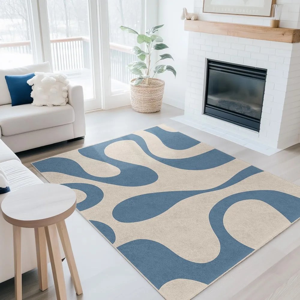 Niebieski chodnik odpowiedni do prania 80x200 cm Blue Latte – Mila Home