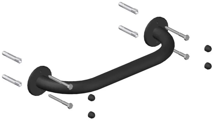 Uchwyt łazienkowy prosty chrom 30 cm