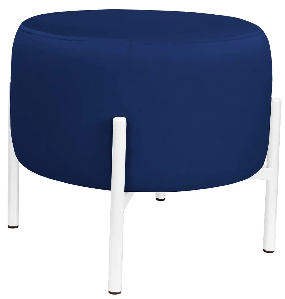 Pufa OLA LOFT ławka podnóżek metal biała MG16