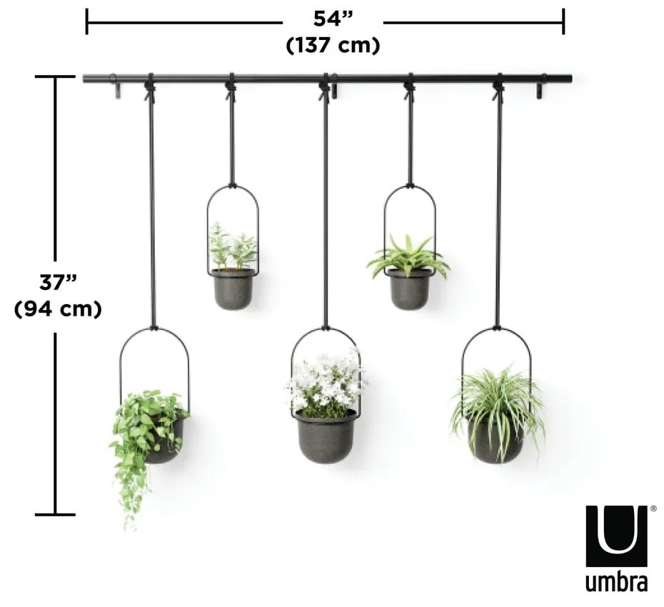 Plastikowa osłonka na doniczkę 5 szt. na zioła/wisząca i ścienna ø 7,5 cm Triflora – Umbra