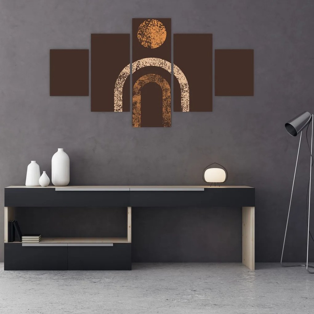 Obraz - Pomarańczowe łuki N⁰1 (125x70 cm)