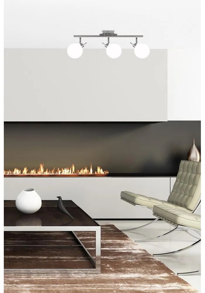 Lampa sufitowa w kolorze srebra ze szklanym kloszem 12x62 cm Ghost – Candellux Lighting