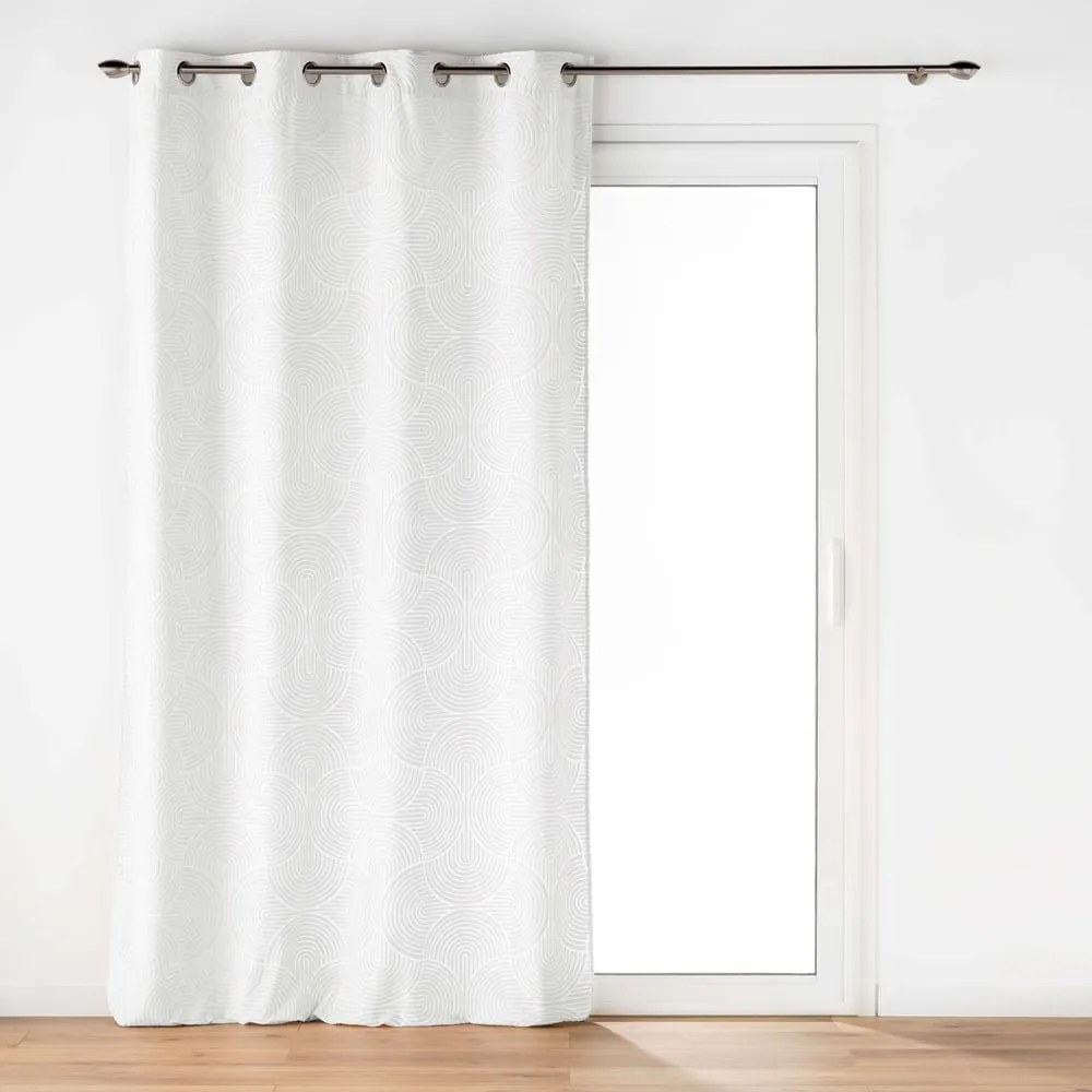 Biała aksamitna zasłona 135x260 cm Eva – douceur d'intérieur