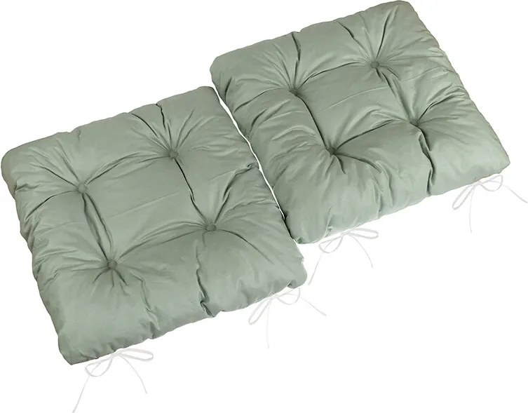 Bellatex Siedzisko Adéla pikowane khaki, 40 x 40 cm, zestaw 2 szt.