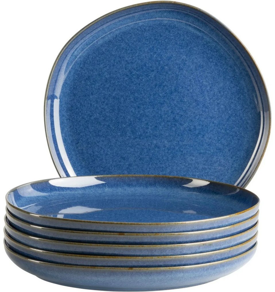 Zestaw płytkich talerzy Cordelia Royal Blue 27 cm,6 szt.