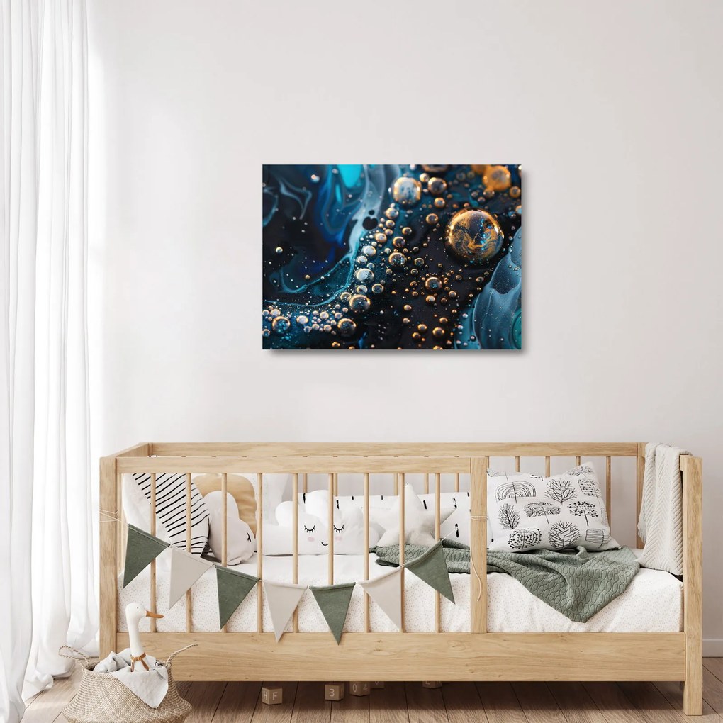 Obraz na szkle - Krople atramentu (70x50 cm)