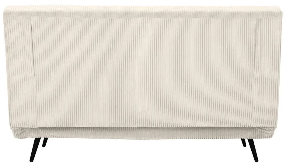 Kremowa sztruksowa rozkładana sofa 140 cm Mallory – Støraa