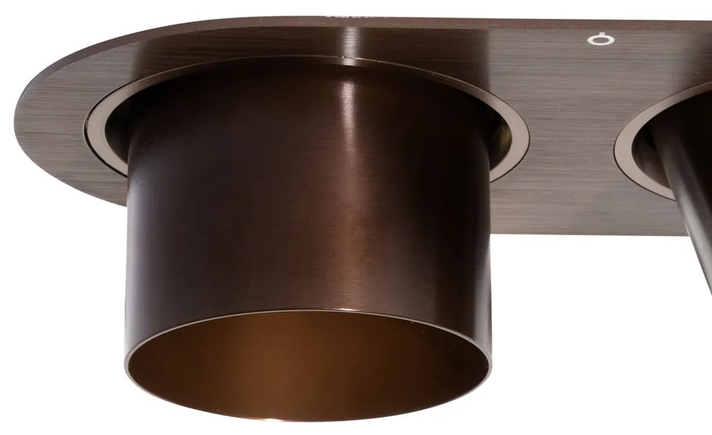 Set van 6 inbouwspots donkerbrons GU10 70mm kantelbaar 2-lichts - Installa Oswietlenie wewnetrzne