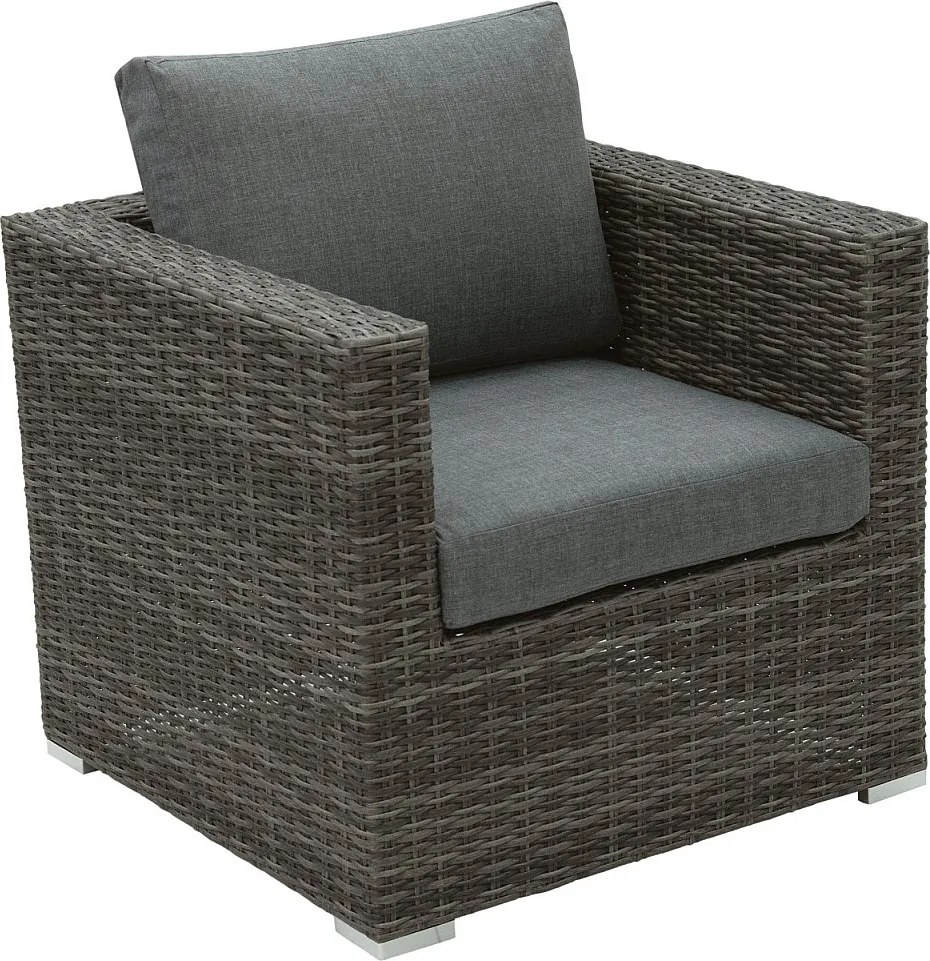 Zestaw rattanowy MALIBU dla 6 osób (szary)