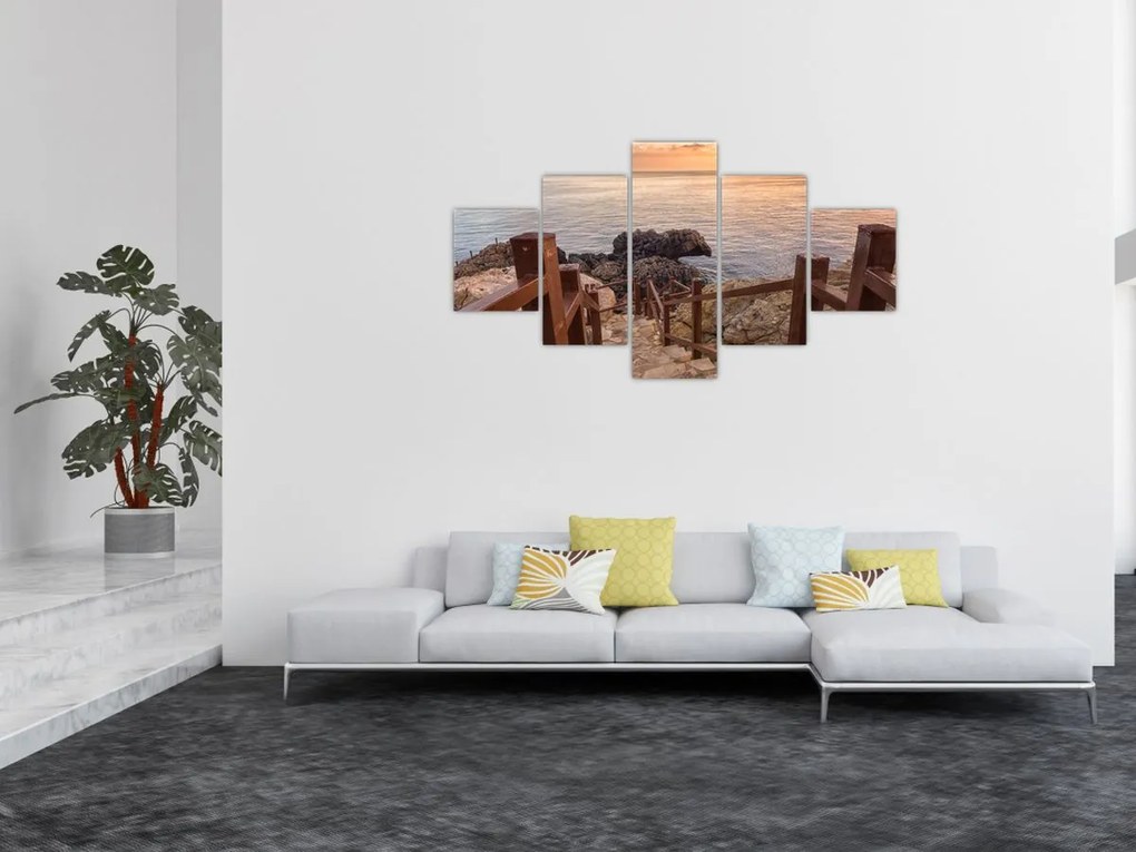 Obraz - Zejście ku morzu (125x70 cm)