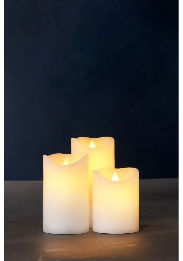 Świeczki LED zestaw 3 szt. (wysokość 15 cm) Sara Exclusive – Sirius