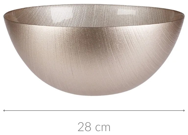 Szklana misa KARNEOL, Ø 28 cm