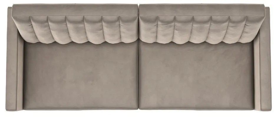 Jasnoszara aksamitna sofa 207 cm Celine – Støraa