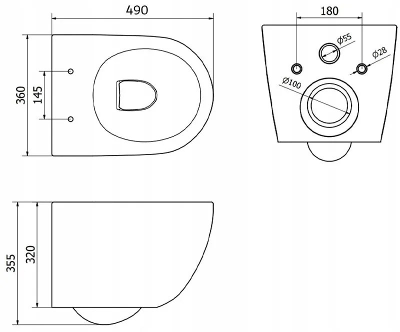 Miska wc czarna rimless deska wolnoopadająca duroplast wirowe spłukiwanie