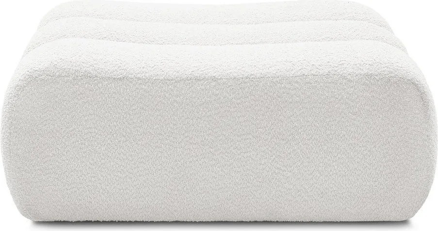 Biały podnóżek z materiału bouclé Azra – Bobochic Paris