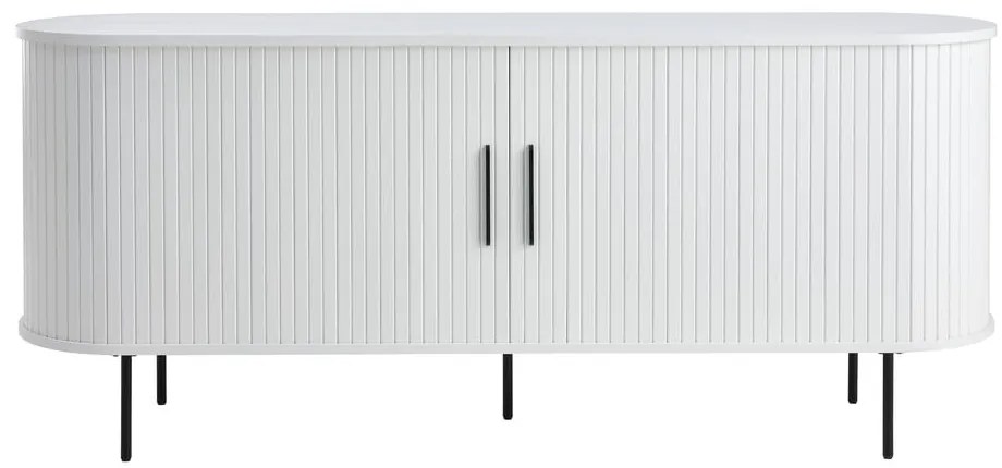 Biała komoda z drzwiami przesuwnymi 180x76x45 cm Nola – Unique Furniture