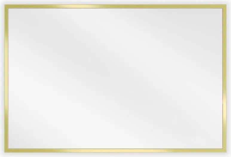 Mexen Loft lustro łazienkowe prostokątne 60 x 40 cm, rama złota szczotkowana - 9852-060-040-000-50