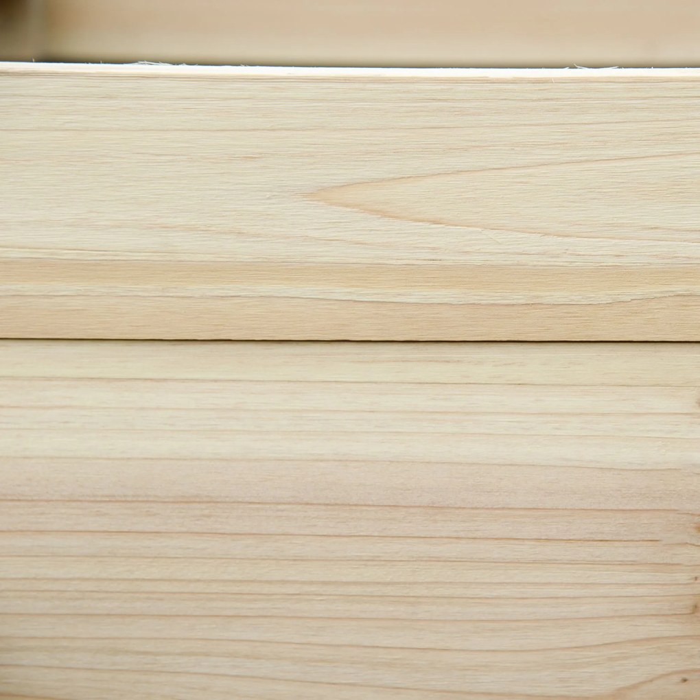 Outsunny Wysoki Grząd, 3 poziomy, Wyłożenie z Filcu, Malowane Drewno Naturalne, 117 x 100 x 54 cm