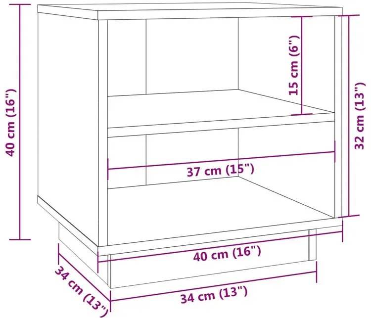 Czarny drewniany stolik nocny skandynawski R0-H84