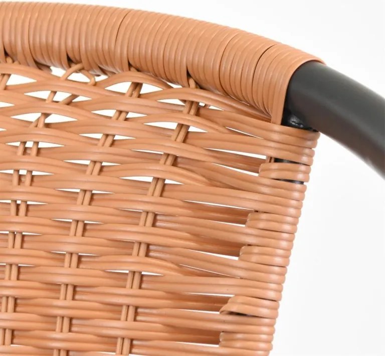 Krzesło ogrodowe bistro, sztaplowane, szary/naturalny