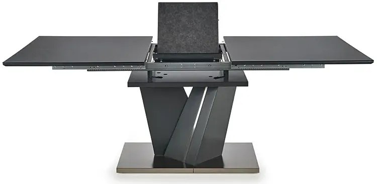 Czarny szklany stół z fukcją rozkładania - Vuppi