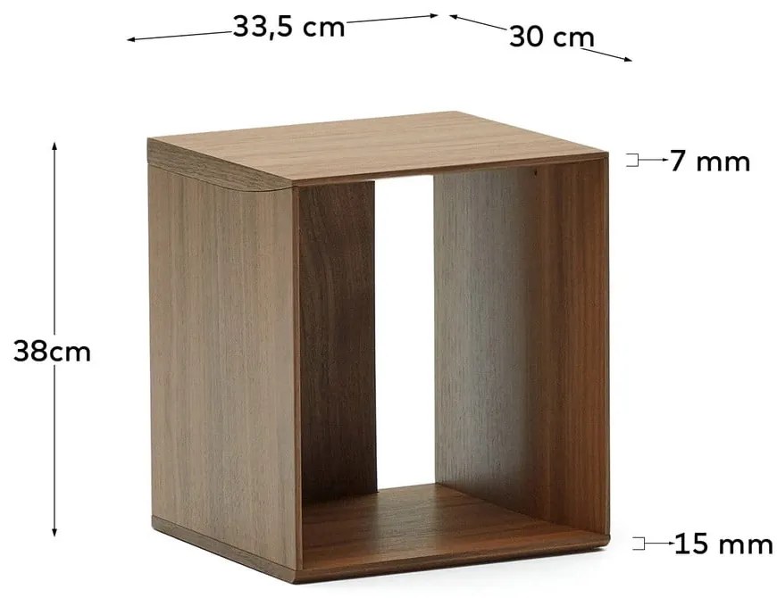 Modułowy system półek w dekorze orzecha 34x38 cm Litto – Kave Home