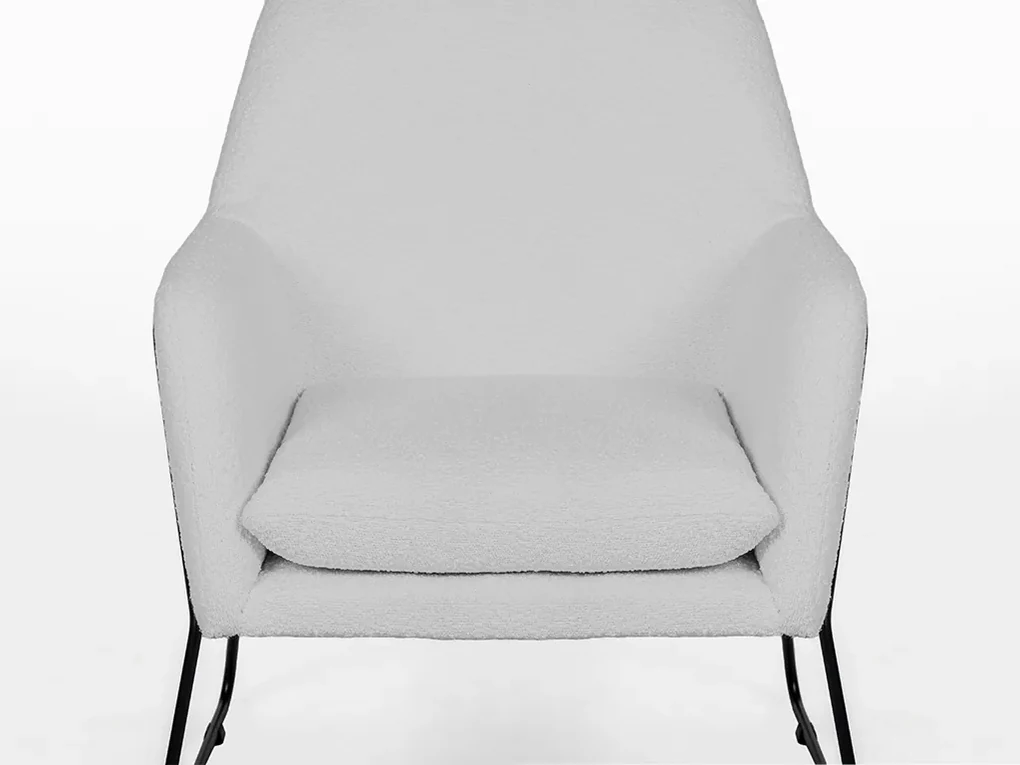 Szary designerski fotel MILAN