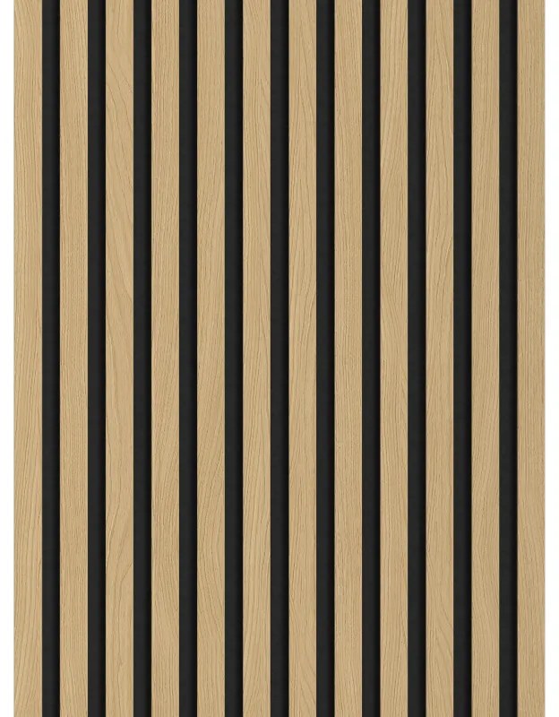 Mexen Lam-F lamele ścienne akustyczne 275 x 30 cm, filc 8 mm, fornir techniczny, Dąb Złocisty - S105-275307-3015-003