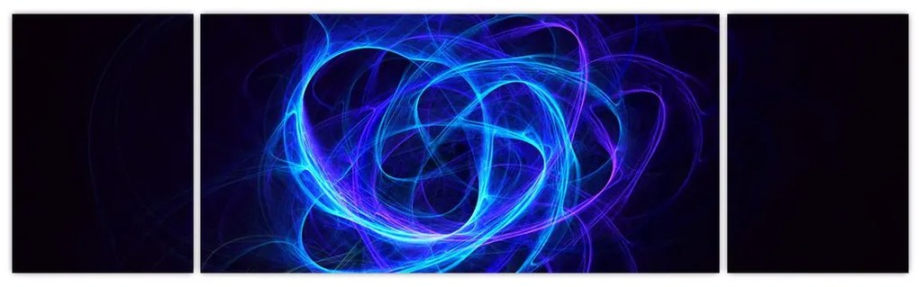 Obraz niebieskiej abstrakcyjnej piłki (170x50 cm)