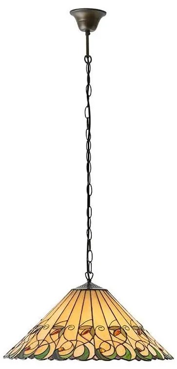 Endon 64194 - Żyrandol na łańcuchu Tiffany JAMELIA 3xE27/60W/230V śr. 50 cm