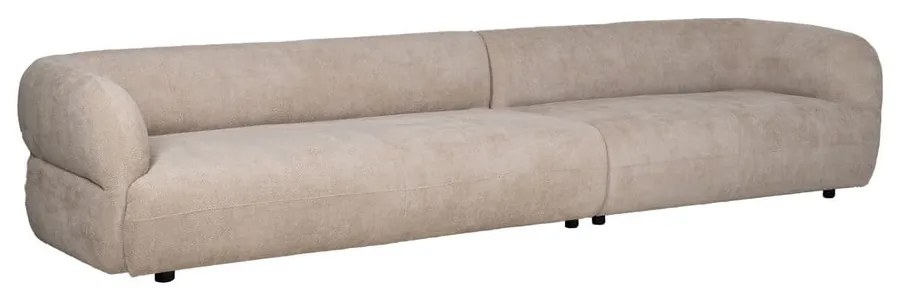 Beżowa sofa z tkaniny szenilowej lewostronna 199 cm Minimal – Ixia