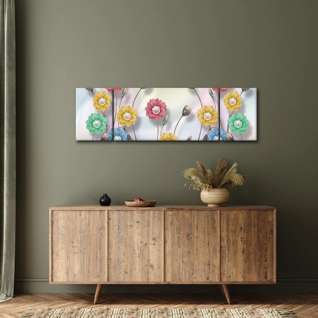 Obraz - Kolorowa łąka (170x50 cm)