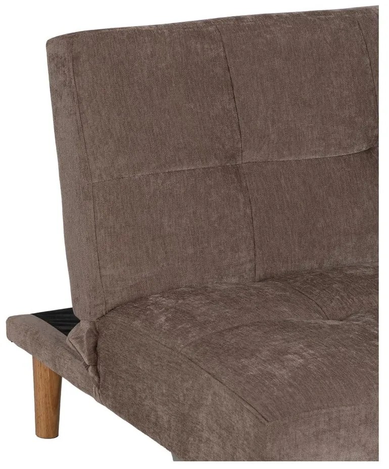 Brązowa rozkładana sofa z tkaniny szenilowej 178 cm – Ixia