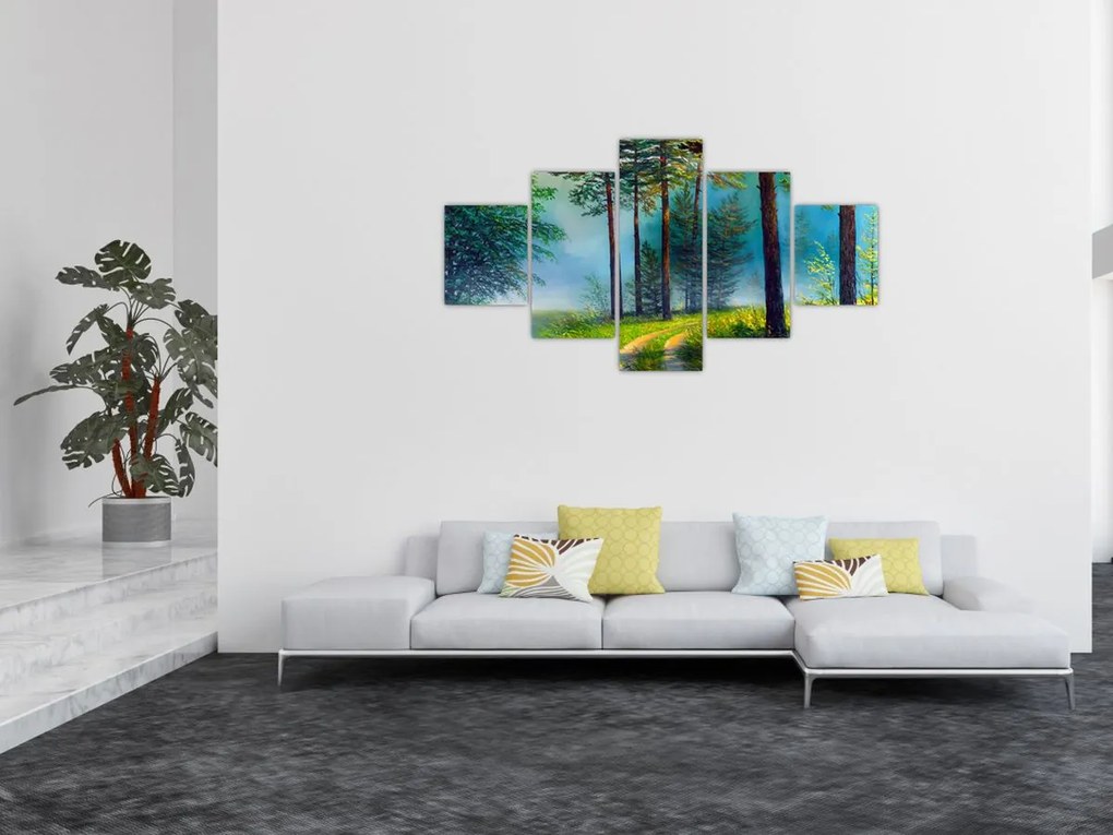 Obraz - Obraz olejny przedstawiający krajobraz (125x70 cm)