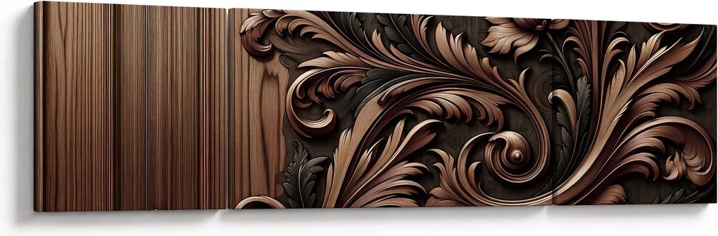 Obraz - Wzór z drewna (170x50 cm)