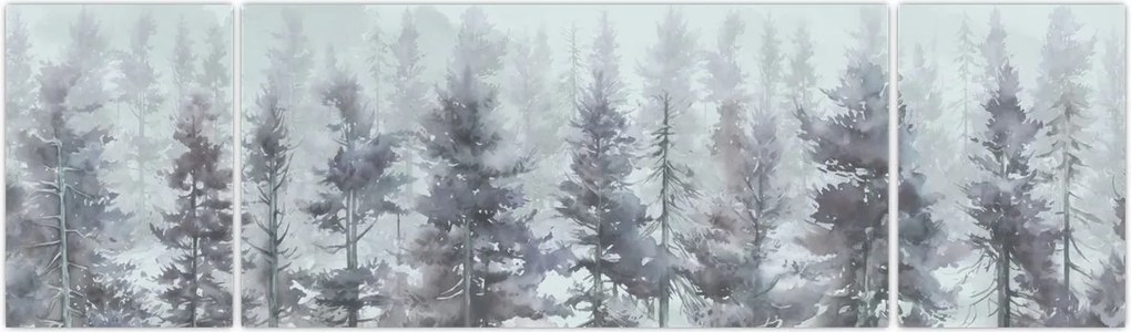 Obraz - Pine forest II, aquarel (170x50 cm)