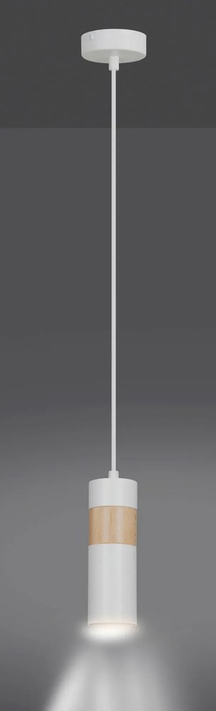 Biała pojedyncza lampa wisząca - D101 D5-S36