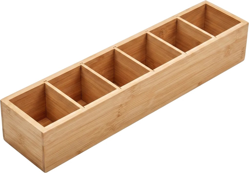Organizer biurkowy bambusowy, 38 x 8 x 7 cm