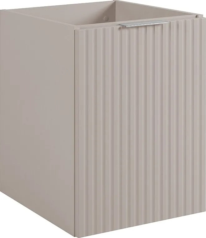 Szafka łazienkowa z drzwiami, Kaszmir + srebrny uchwyt, 40 x 57 x 46 cm