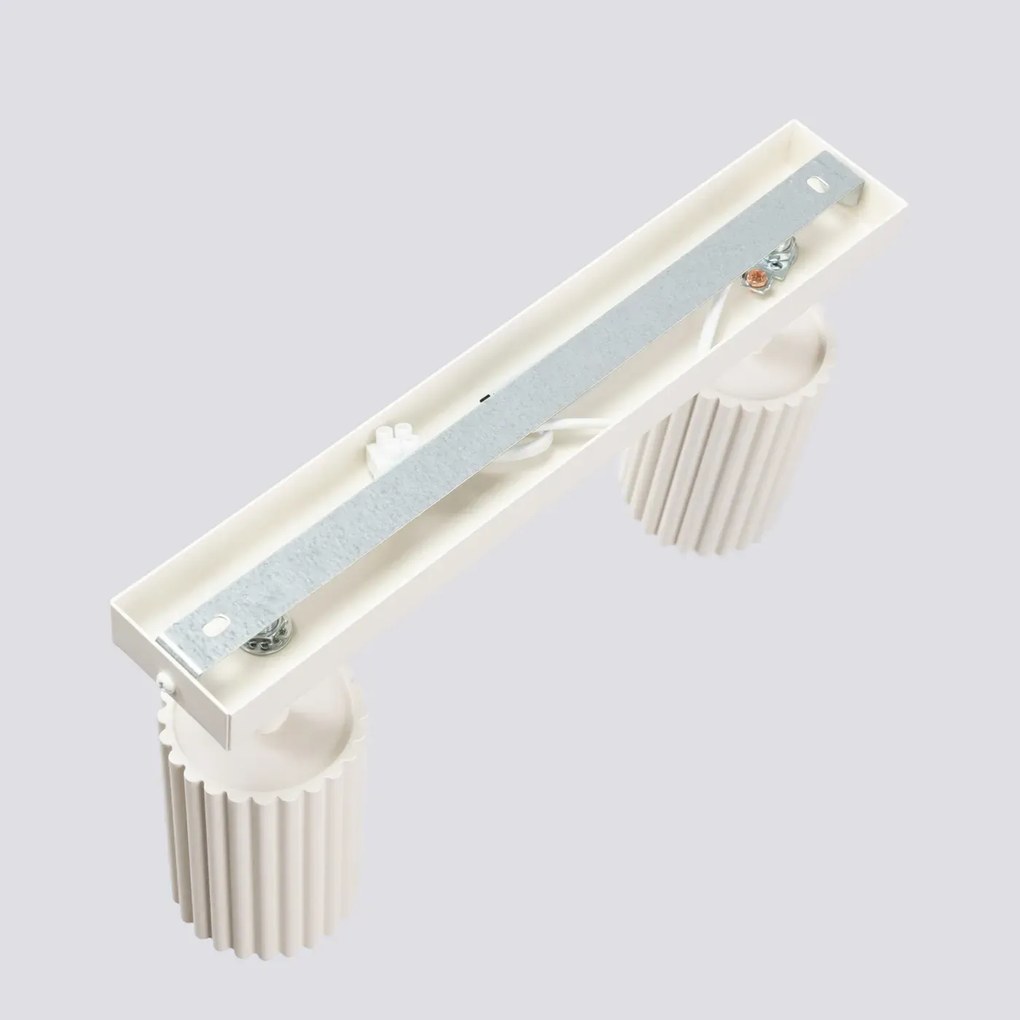 Listwa oświetleniowa 2-punktowa KARBON 2L beżowa ryflowana SOLLUX LIGHTING